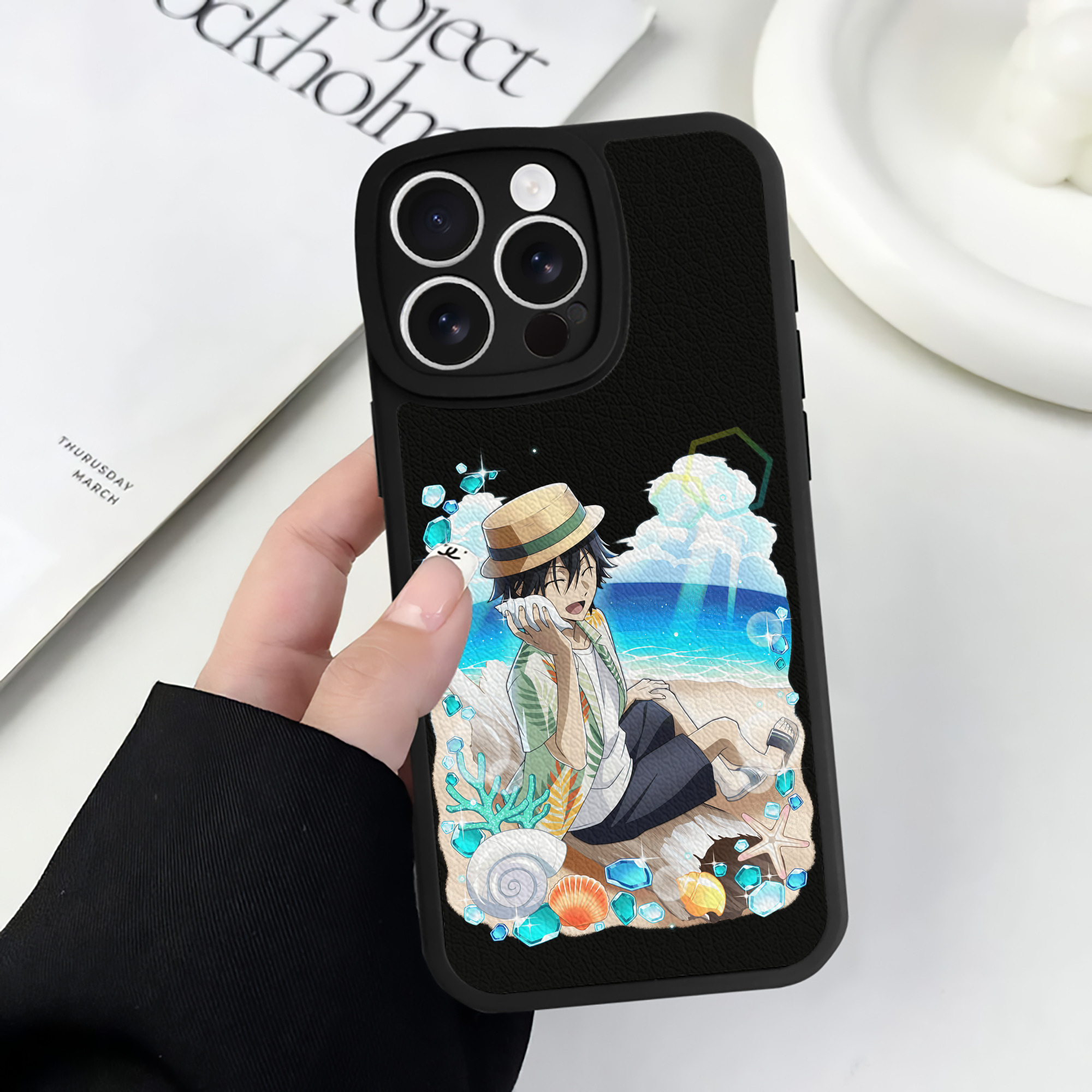 （画像用） 文豪ストレイドッグス Bungo Stray Dogs 【iPhone 16シリーズ対応】シリコンスマホケース（レザー調） 材質：シリコン
